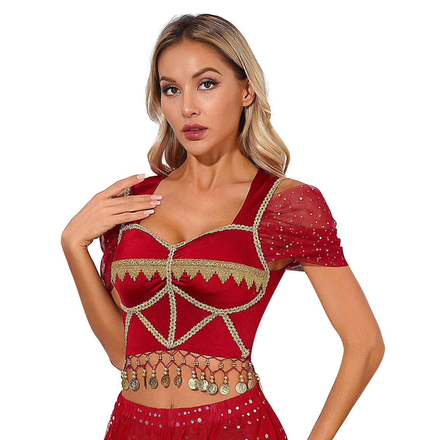 Sparkle, Swing, and Slay - Women’s Belly Dance Crop Top