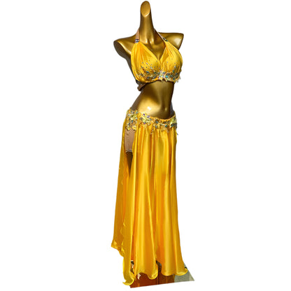 Satin AB Stones Belly Dance Performance Set