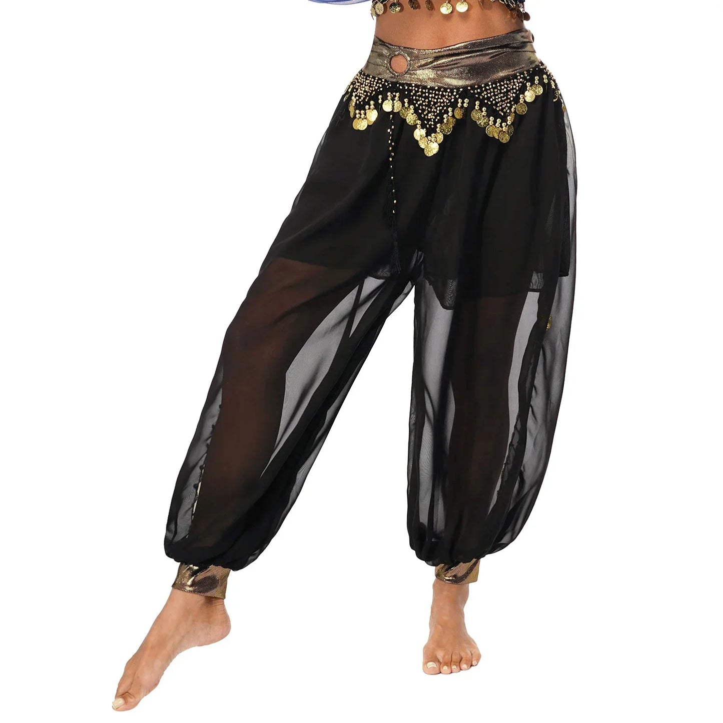 Belly Dance Pants with Beaded Tassels