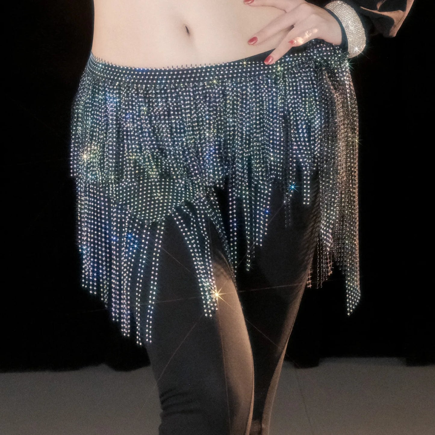 Brilliant Fringe Belly Dance Hip Scarf