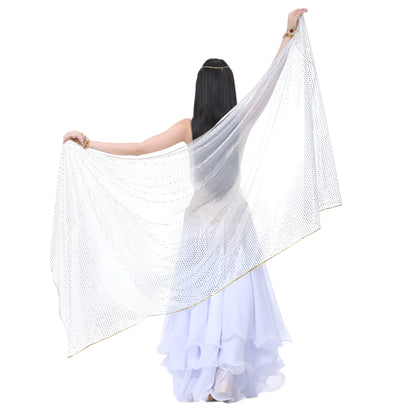 Shimmering Belly Dance Rectangle Veil – 210x95cm