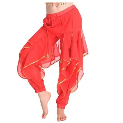 Long Chiffon Belly Dance Harem Pants - Tribal Arabic