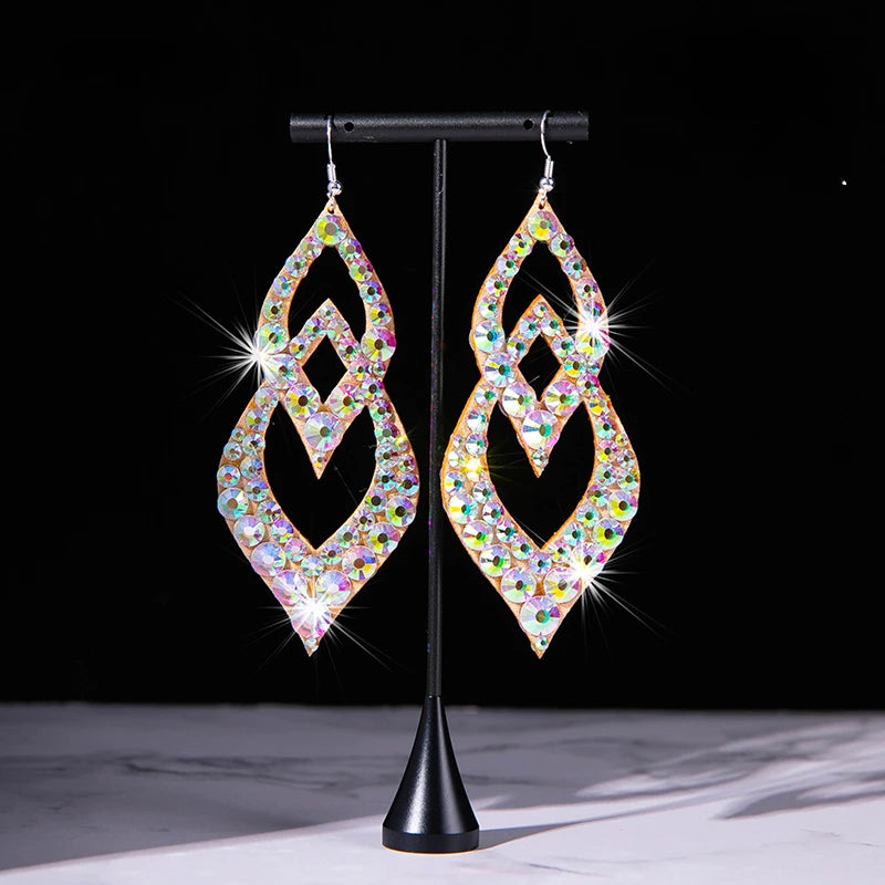 Rhinestone Statement Earrings – Belly Dance & Special Occasions