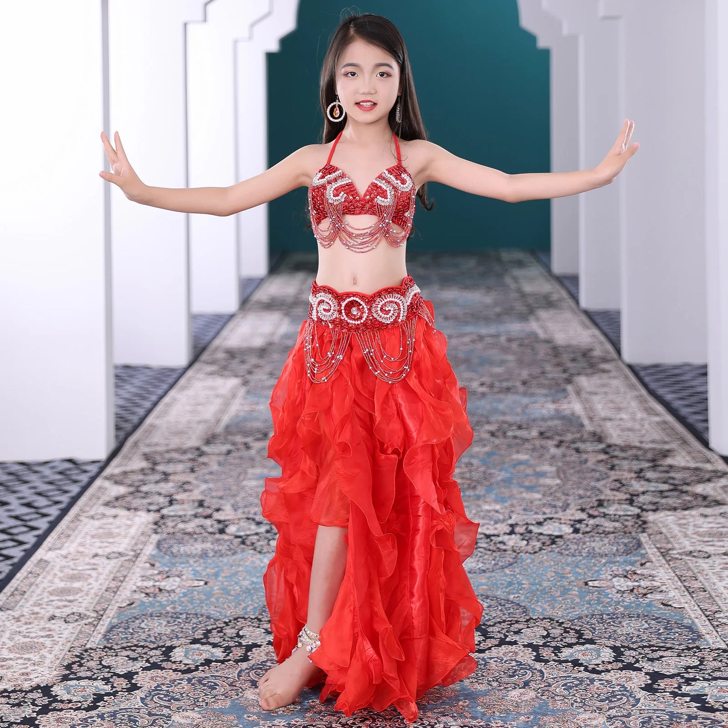 Children’s Belly Dance Costume (Bra, Belt & Optional Skirt)