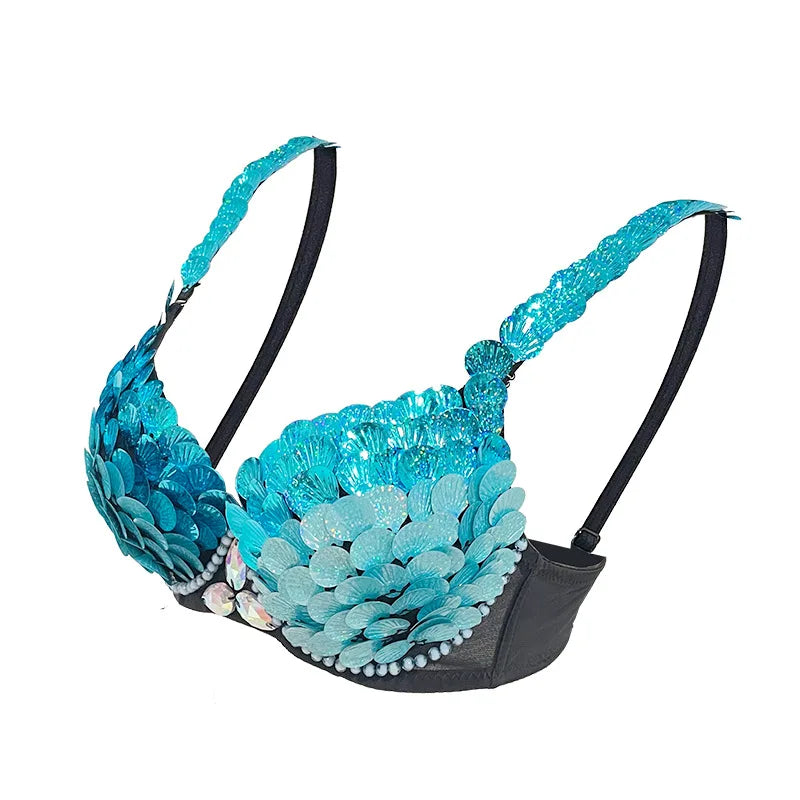 Sequined Tribal Belly Dance Bra