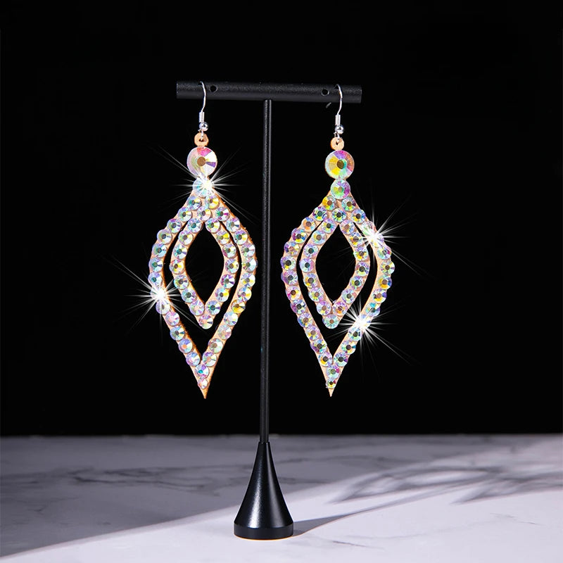 Rhinestone Statement Earrings – Belly Dance & Special Occasions