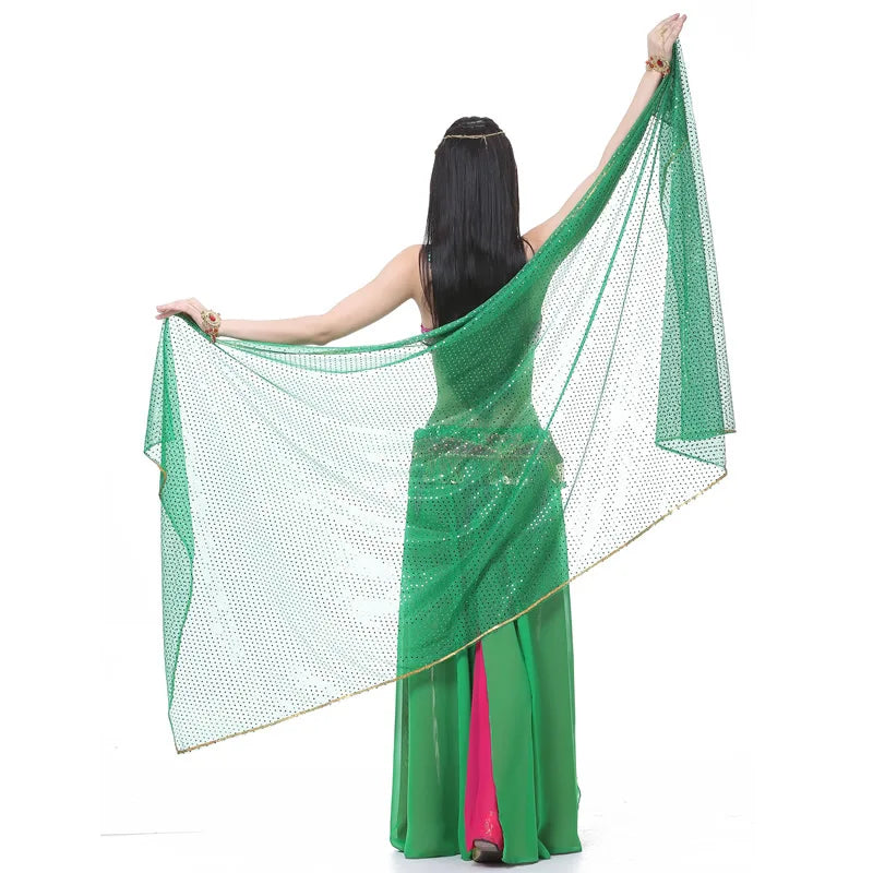 Shimmering Belly Dance Rectangle Veil – 210x95cm