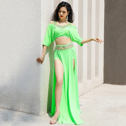 Flow & Grace: Comfortable Cotton Belly Dance Practice Outfit