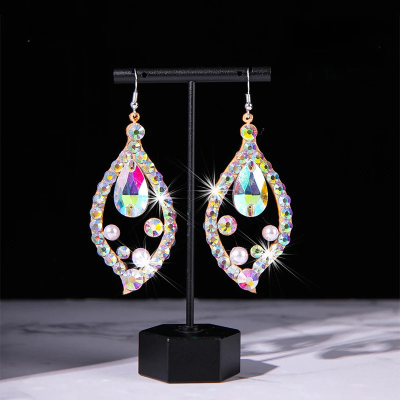 Rhinestone Statement Earrings – Belly Dance & Special Occasions