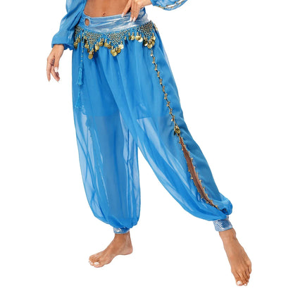 Belly Dance Pants with Beaded Tassels