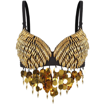 Women’s Belly Dance Bra (Silver or Gold)