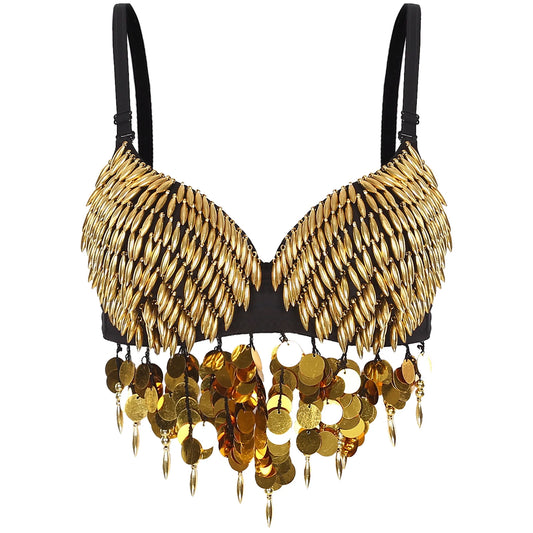 Women’s Belly Dance Bra (Silver or Gold)