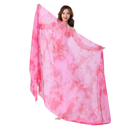 Tie-Dyed Kerchief Belly Dance Oriental Scarf – Rectangle Chiffon Veil