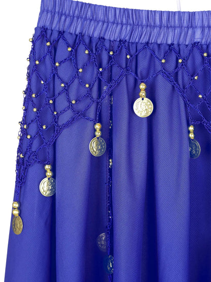 2-Piece Belly Dance Ensemble (Crop Top & Chiffon Skirt)