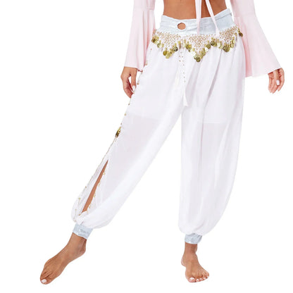 Belly Dance Pants with Beaded Tassels