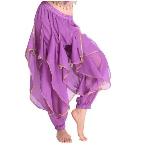 Long Chiffon Belly Dance Harem Pants - Tribal Arabic