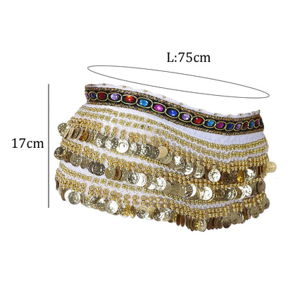 Velvet Belly Dance Hip Scarf – Sparkle, Jingle, and Shine!