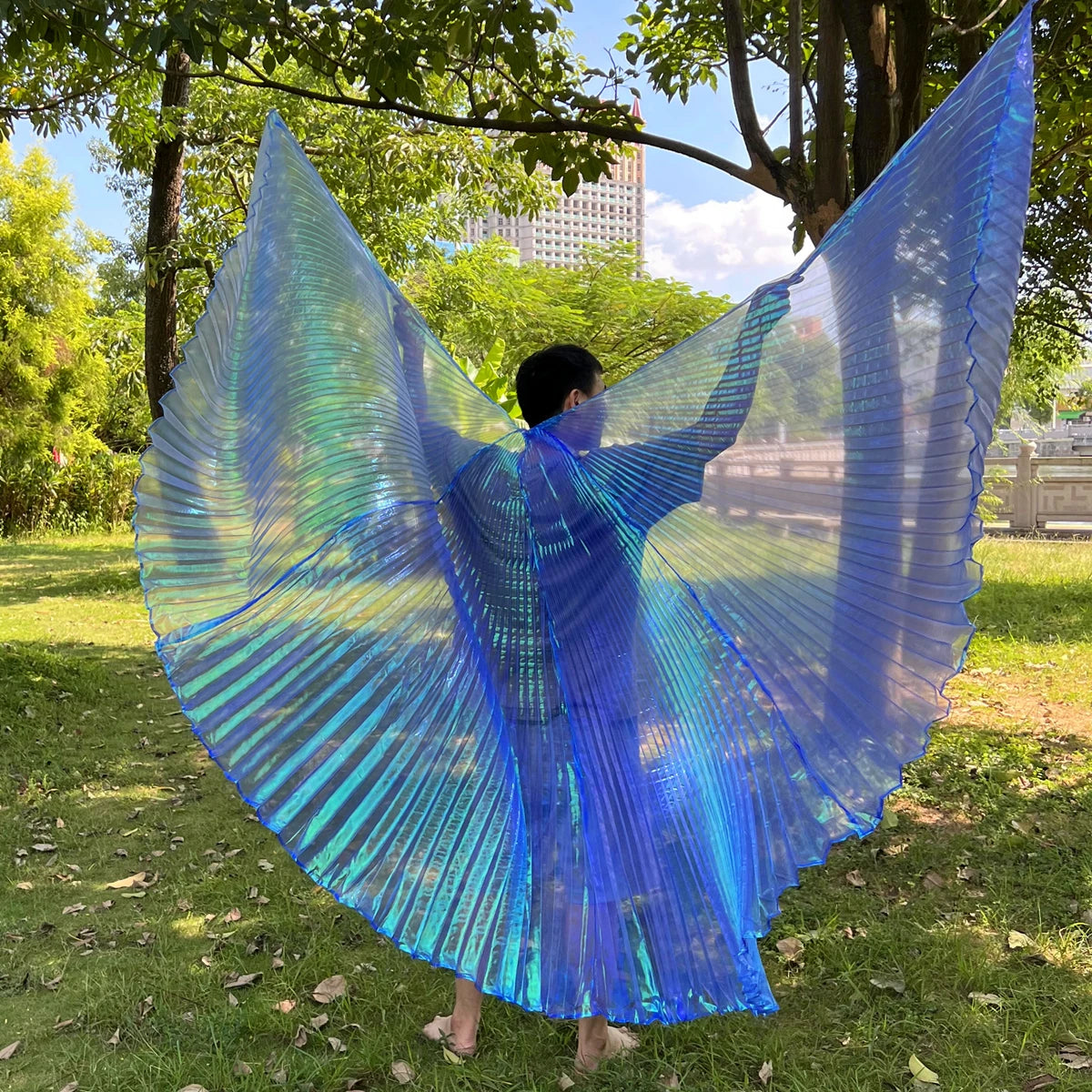 Transparent Iridescent Belly Dance Isis Wings - 300 Degrees