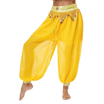 Belly Dance Pants with Beaded Tassels