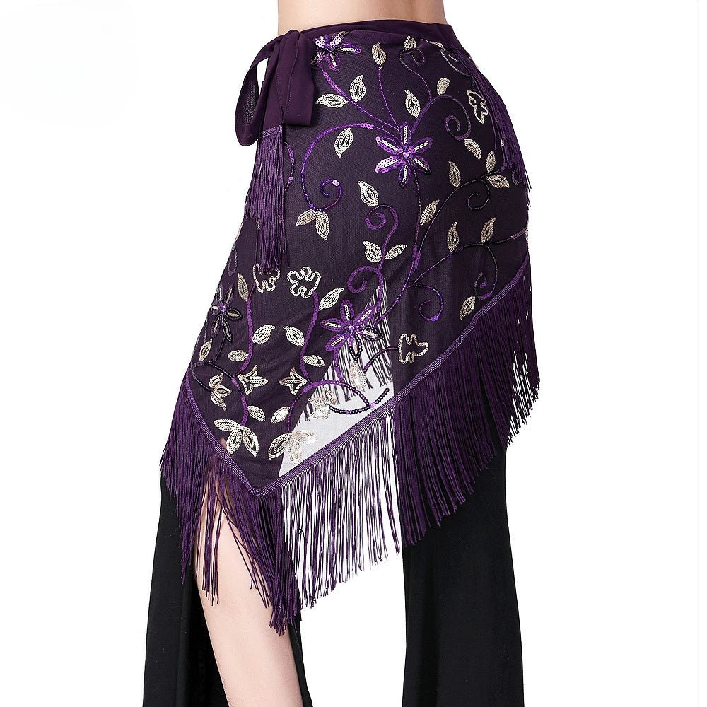 Sparkling Sequin Belly Dance Hip Scarf