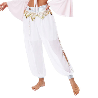 Belly Dance Pants with Beaded Tassels