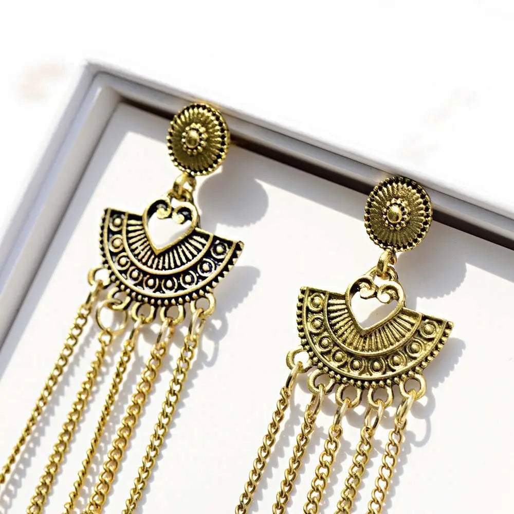 Golden & Silver Flow Tassel Earrings – Sway with Every Step! 💃✨