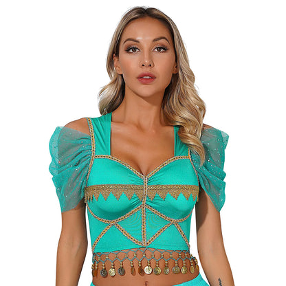 Sparkle, Swing, and Slay - Women’s Belly Dance Crop Top