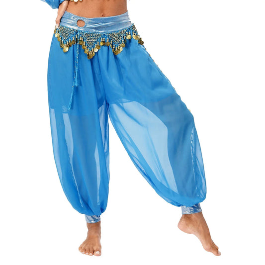 Belly Dance Pants with Beaded Tassels