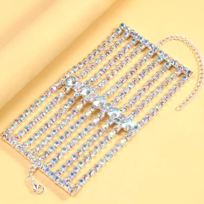 Glam Crystal Rhinestone Hand Bracelet Chain