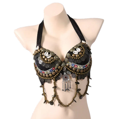 Tribal Belly Dance Push Up Bra – Dazzling Elegance, Ultimate Support!