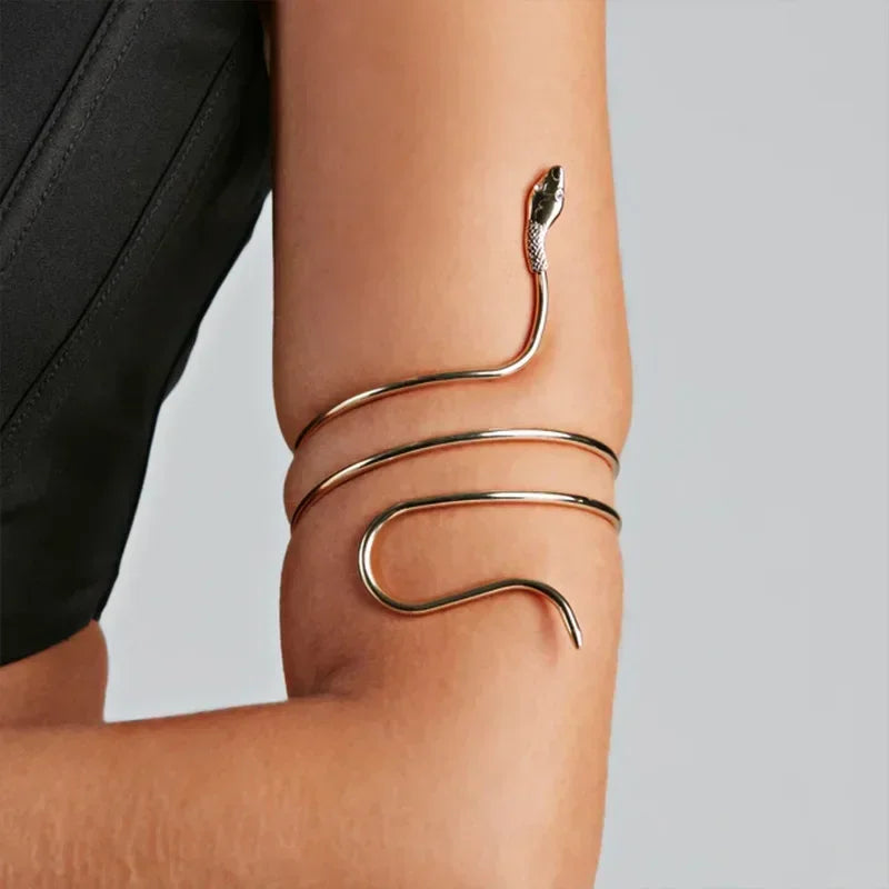 Coiled Snake Spiral Upper Arm Cuff Armband Bangle