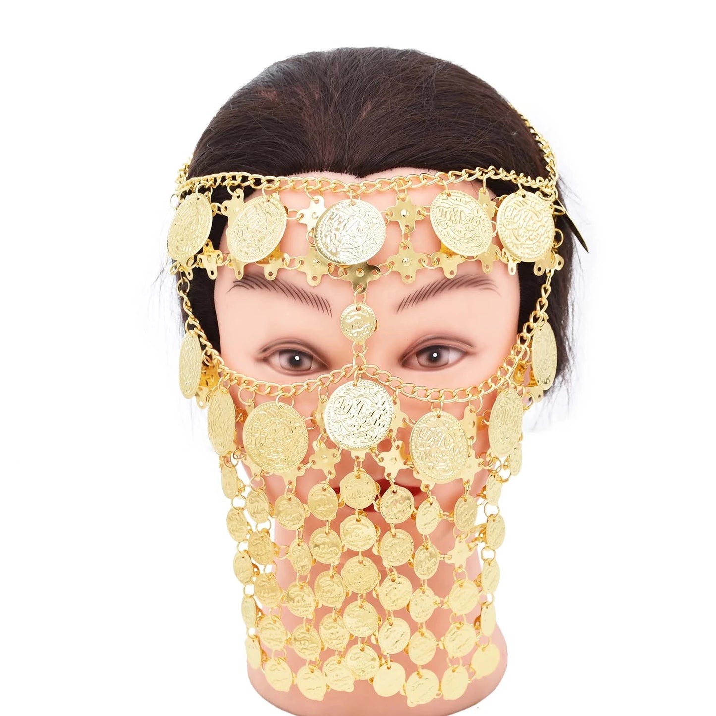 Belly Dance Coin Face Veils - Elegant and Jingly!