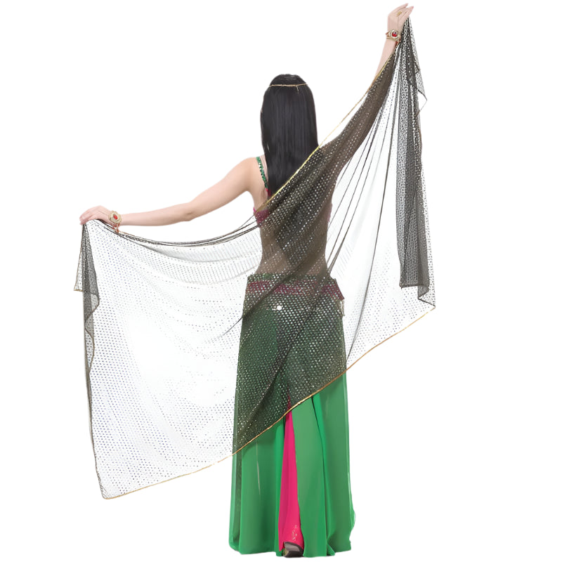 Shimmering Belly Dance Rectangle Veil – 210x95cm