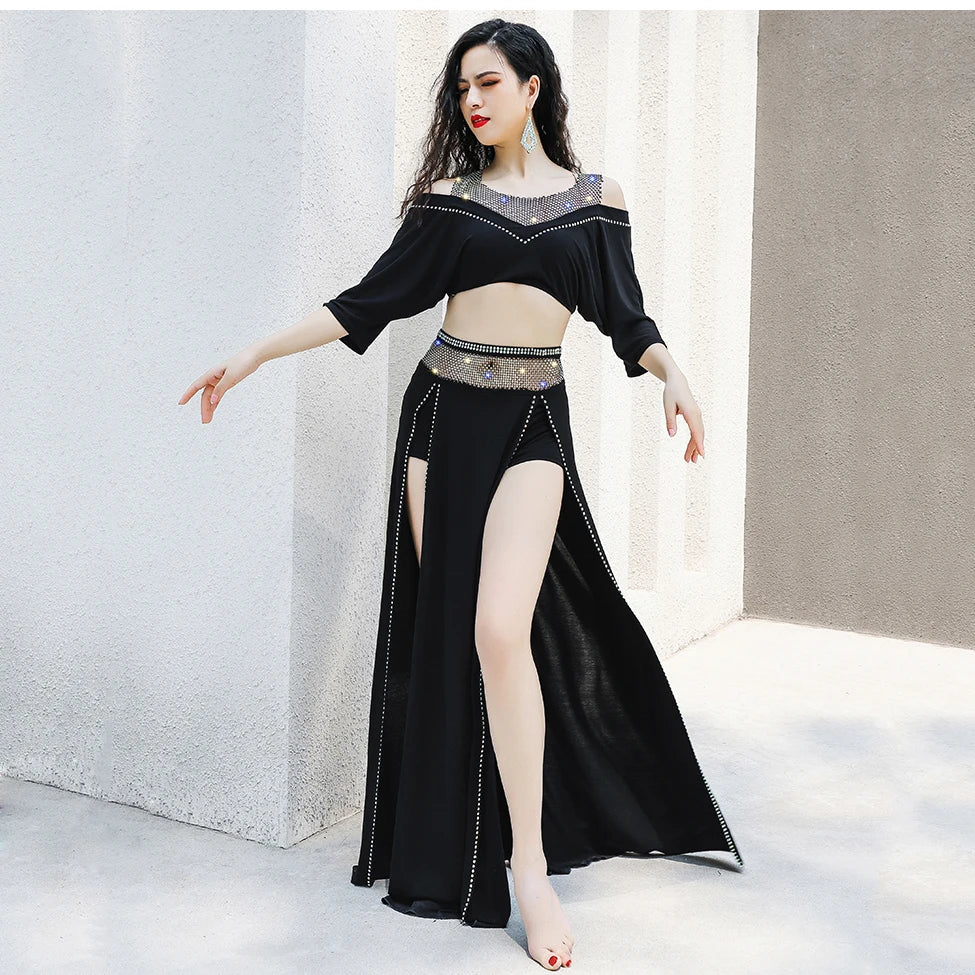 Flow & Grace: Comfortable Cotton Belly Dance Practice Outfit