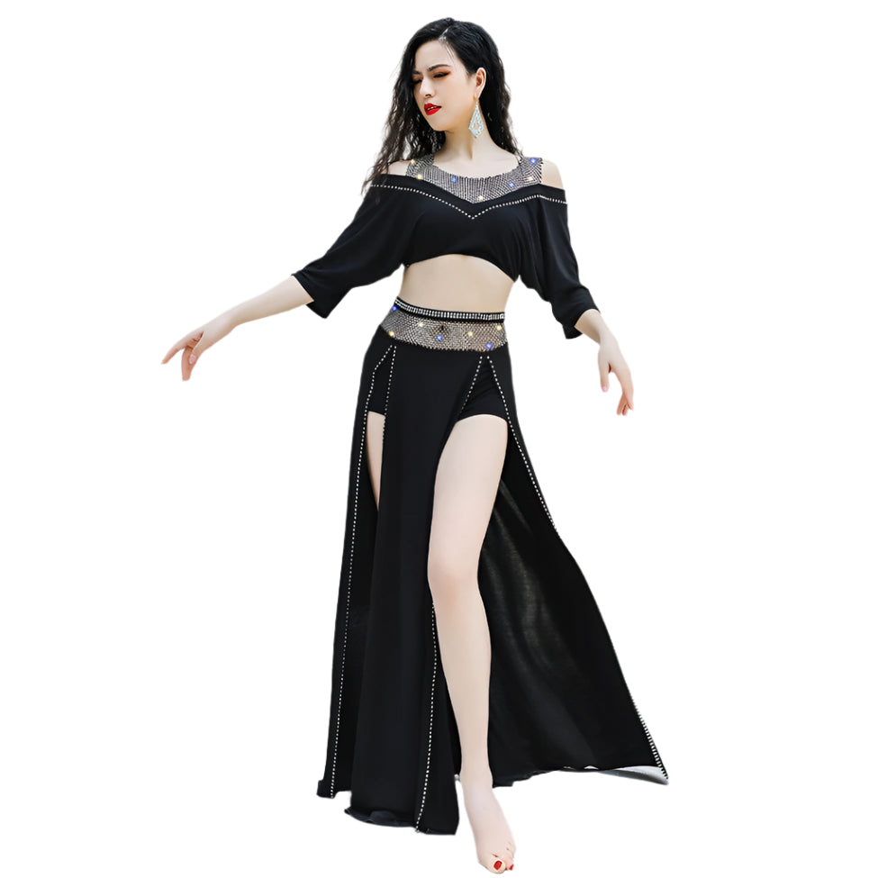 Flow & Grace: Comfortable Cotton Belly Dance Practice Outfit