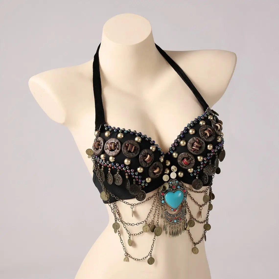 Tribal Belly Dance Push Up Bra – Dazzling Elegance, Ultimate Support!