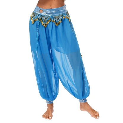 Belly Dance Pants with Beaded Tassels