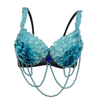 Sequined Tribal Belly Dance Bra