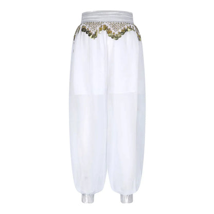 Belly Dance Pants with Beaded Tassels