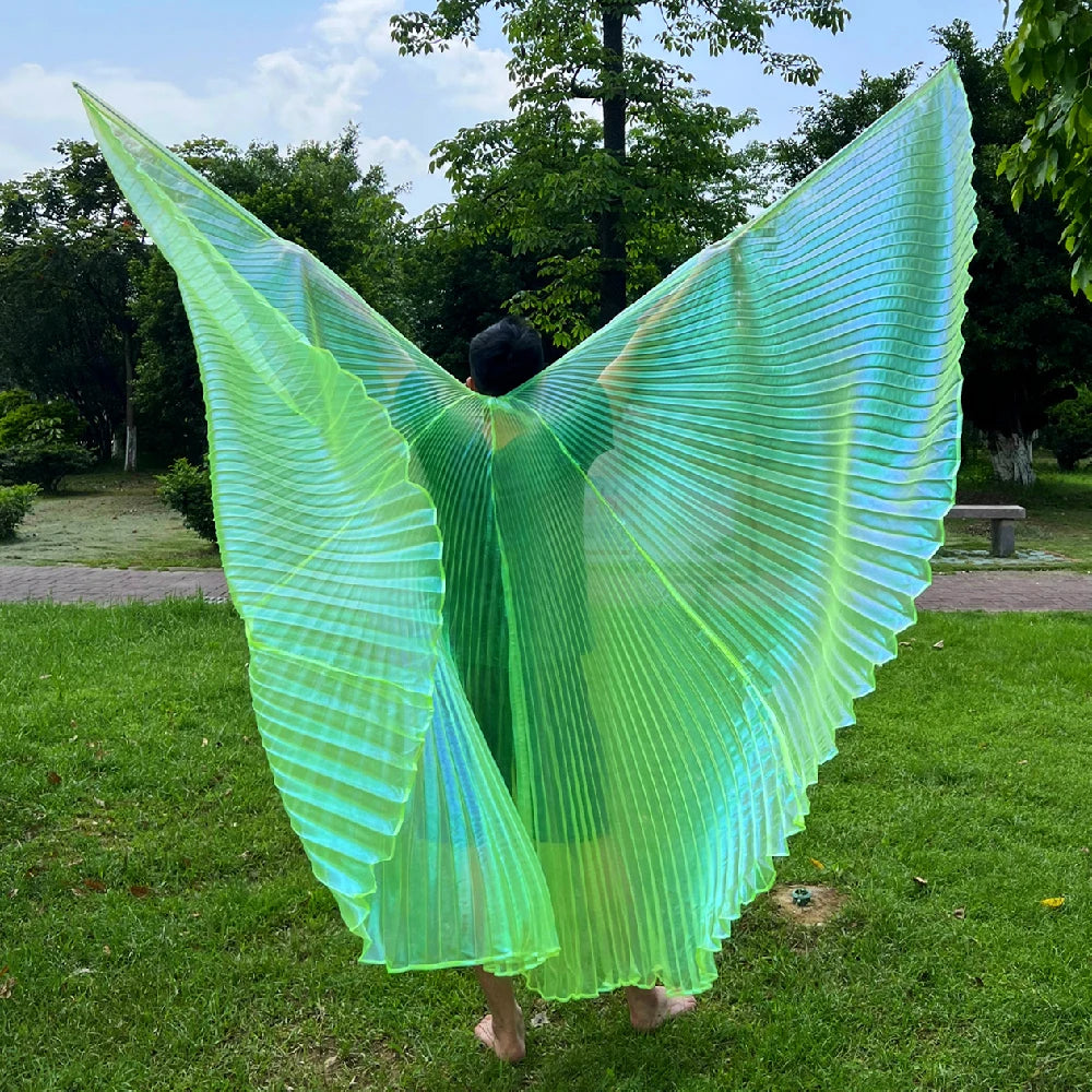 Transparent Iridescent Belly Dance Isis Wings - 300 Degrees