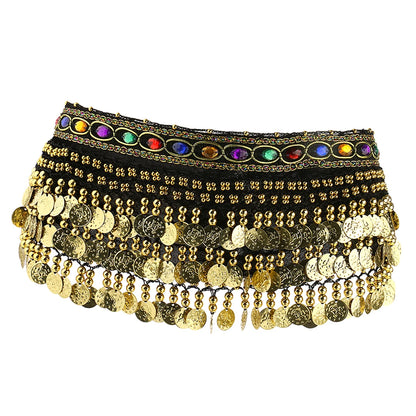 Velvet Belly Dance Hip Scarf – Sparkle, Jingle, and Shine!