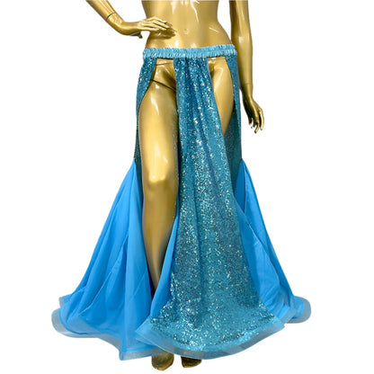 Shiny Sequined  Bellydancing Costume Skirt