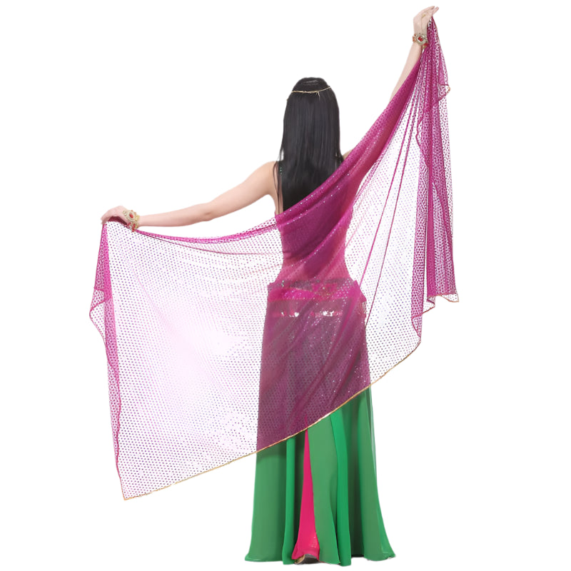 Shimmering Belly Dance Rectangle Veil – 210x95cm