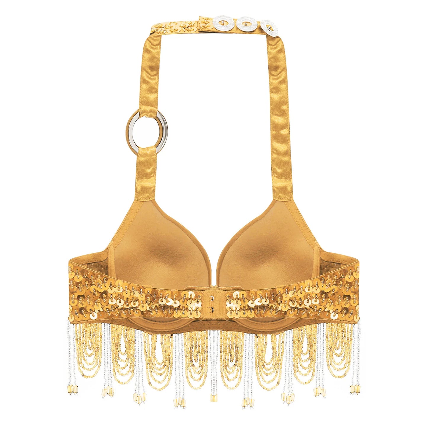 Belly Dance Sequin & Beaded Tassel Bra