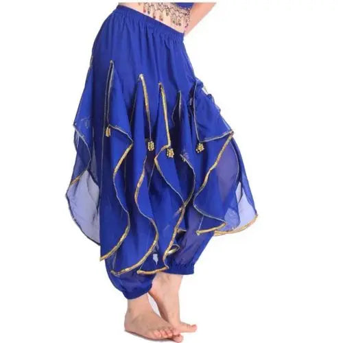 Long Chiffon Belly Dance Harem Pants - Tribal Arabic