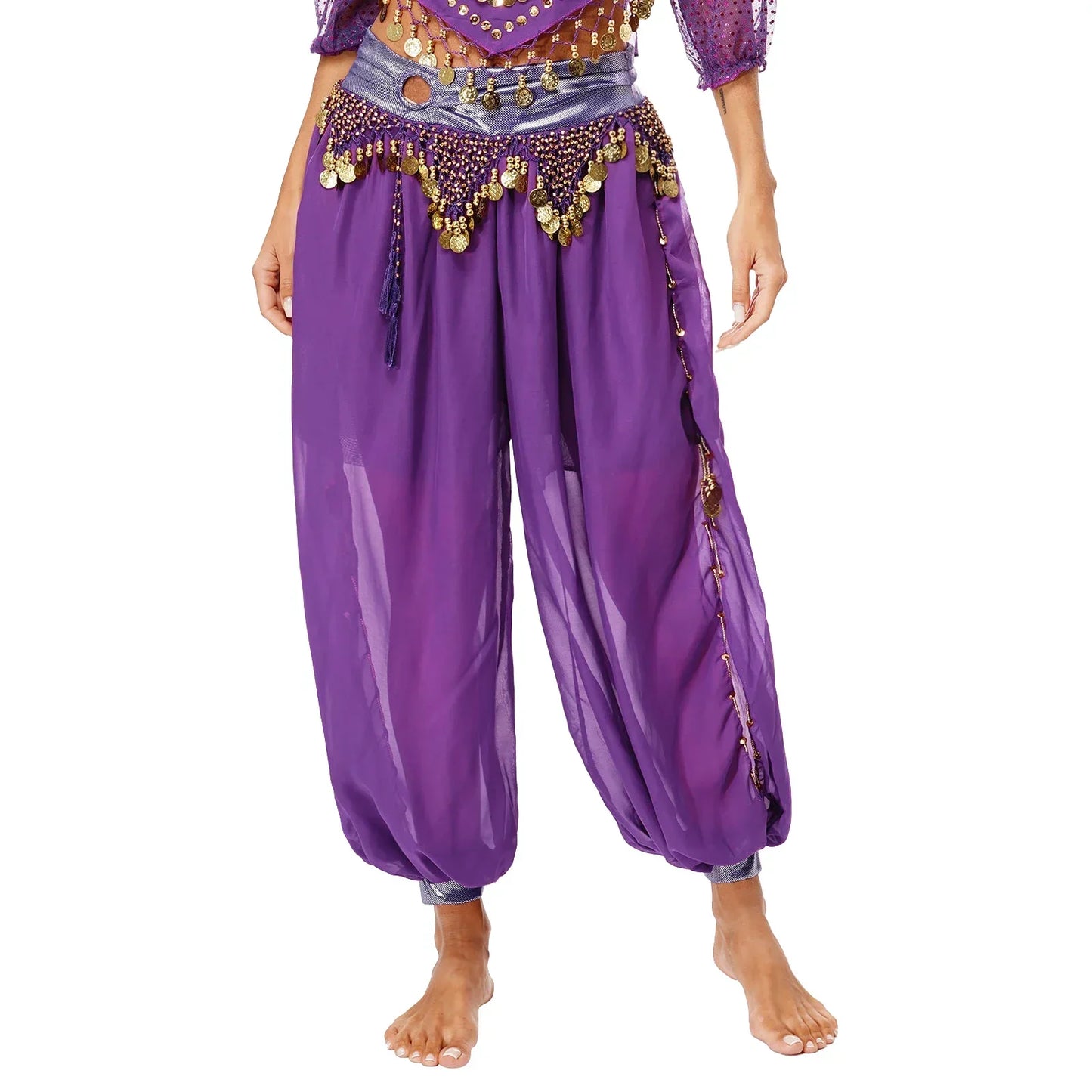 Belly Dance Pants with Beaded Tassels