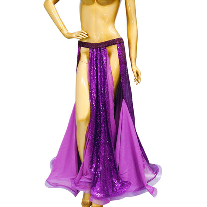 Shiny Sequined  Bellydancing Costume Skirt