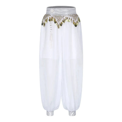 Belly Dance Pants with Beaded Tassels