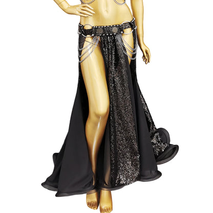 Shiny Sequined  Bellydancing Costume Skirt