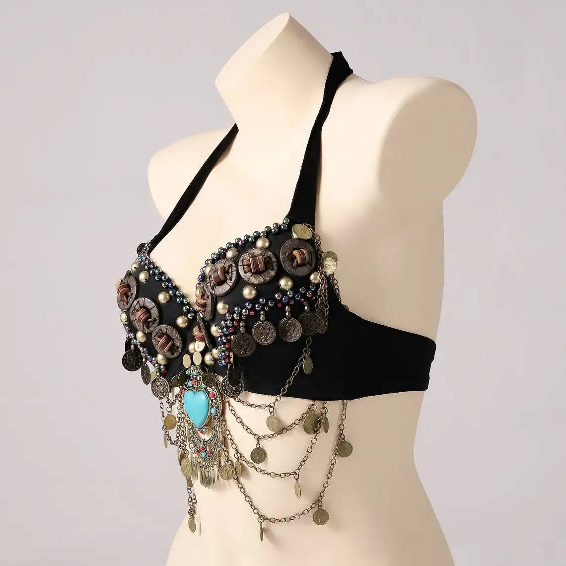 Tribal Belly Dance Push Up Bra – Dazzling Elegance, Ultimate Support!